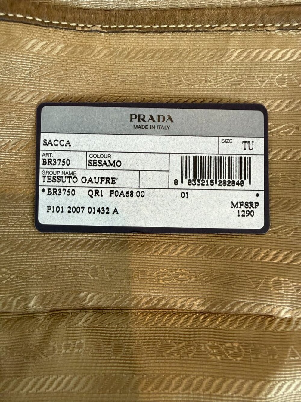 Prada Tessuto Gaufre Hobo Bag (Early 2000's) - Picture 6 of 9